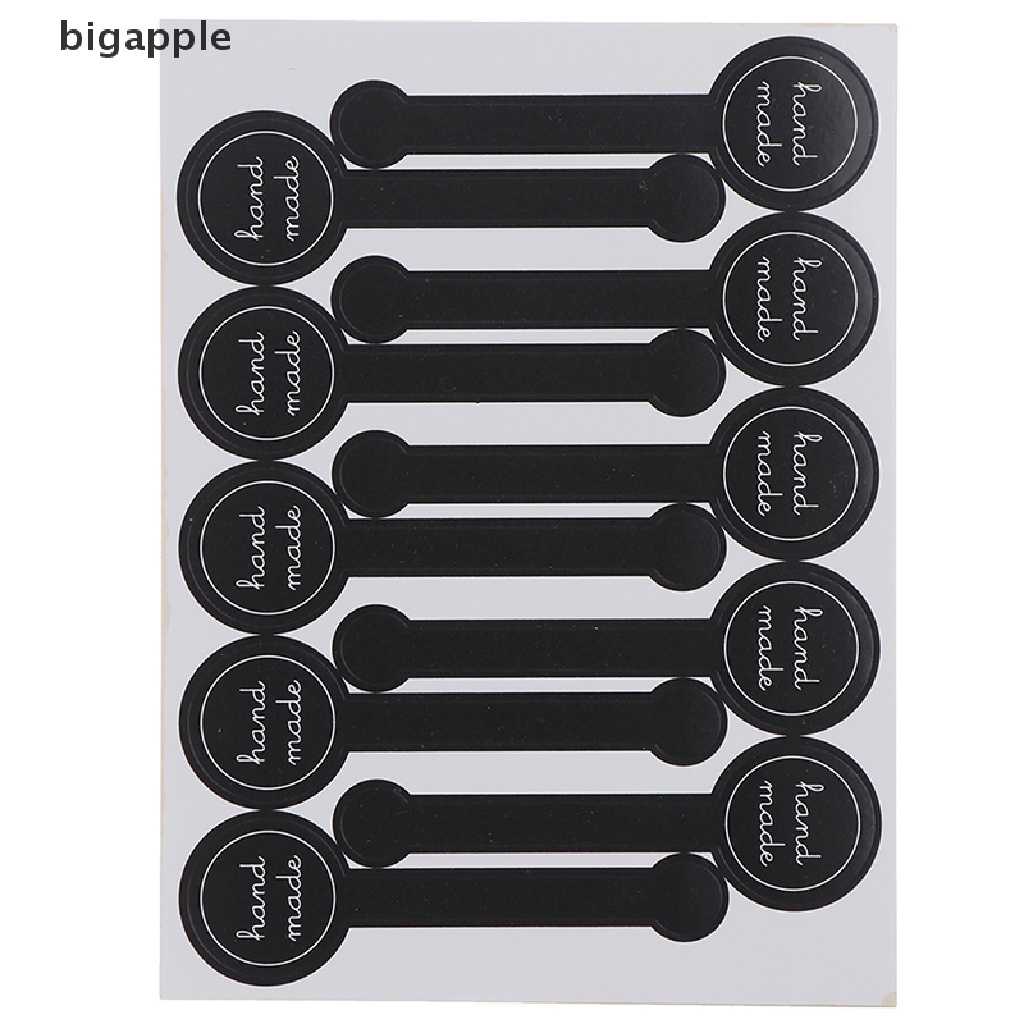 Cuộn 50 Sticker &quot;Hand Made&quot; Dán Trang Trí Túi Quà Màu Đen