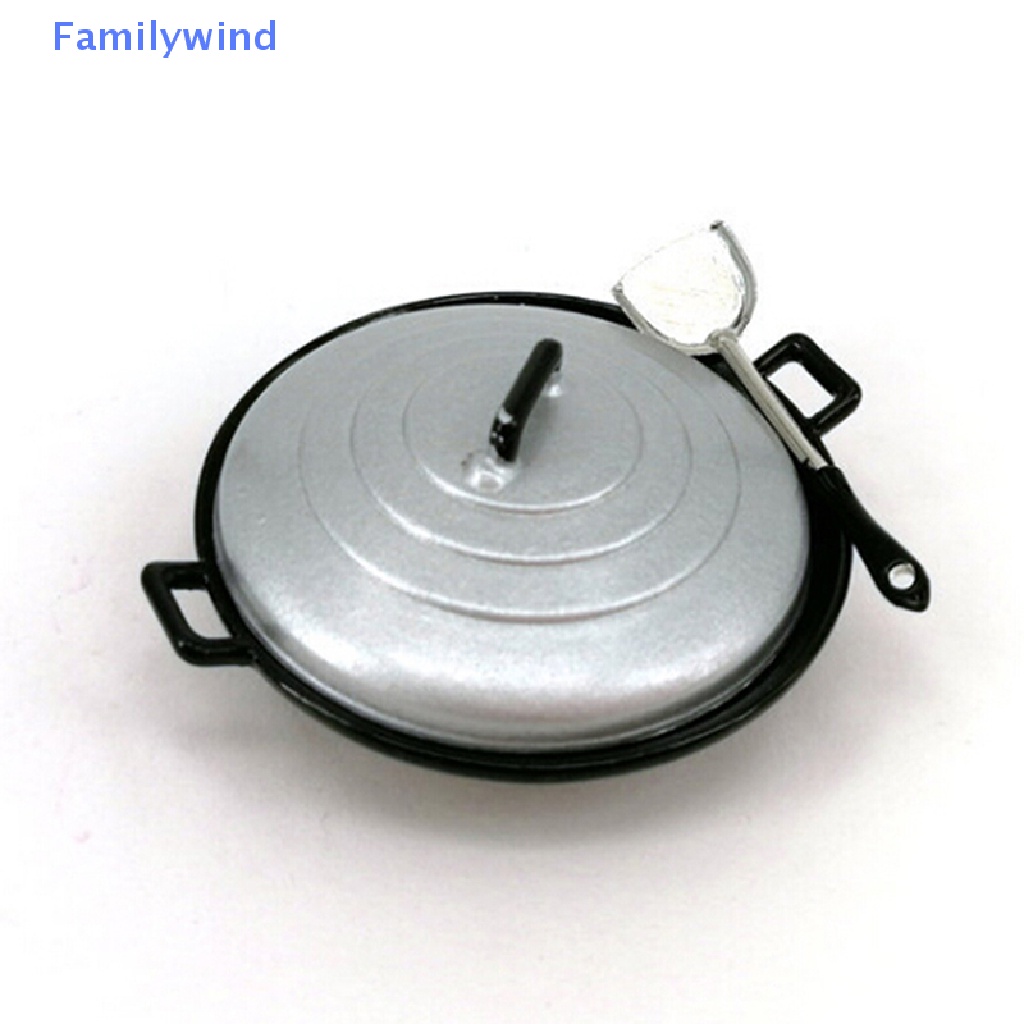 Set 3 Món Đồ Chơi Gồm Nồi + Nắp Nồi + Muỗng + Vỏ Bánh pancake Tỉ Lệ 1: 12 Cho Nhà Búp Bê