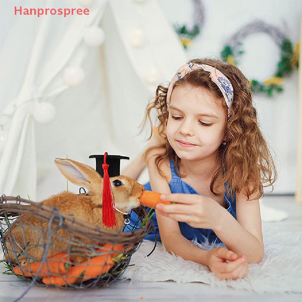 Bộ Phụ Kiện Trang Trí Búp Bê Hanprospree > Mũ Tốt Nghiệp Mini Hình Nơ Xinh Xắn