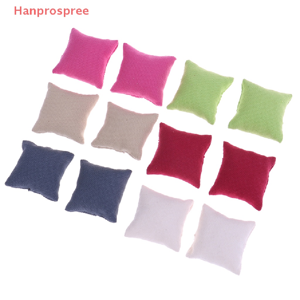 Set 2 Gối sofa Trang Trí Nhà Búp Bê Tỉ Lệ 1 / 12