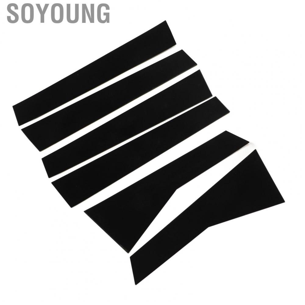 Soyoung Door Window Pillar Post Cover  Durable PC Plastic Easy Installation Trim Lightweight for CRV 2012‑2016