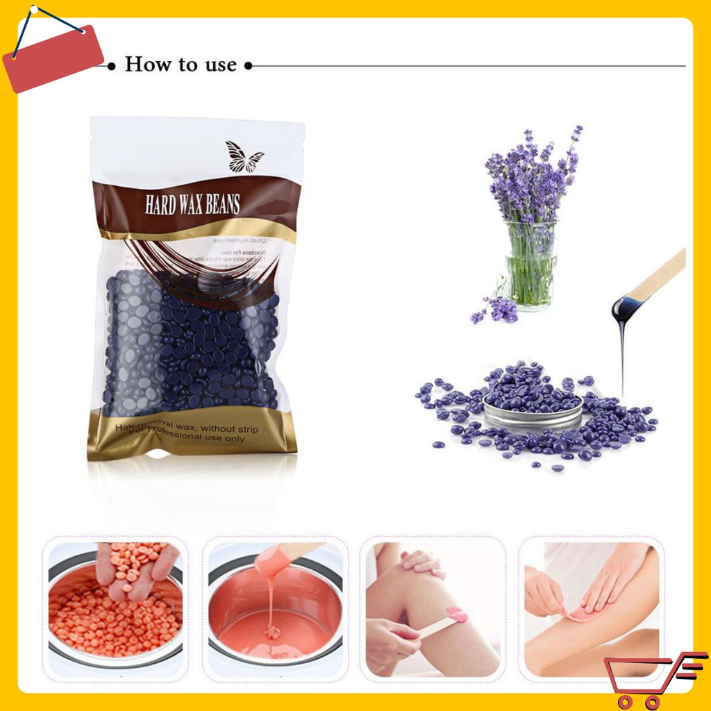 Sáp Wax Lông Bean, Sáp Wax Lông Nóng, Sáp Wax Lông Hạt Nấu 100g/Bịch, Hard Wax Beans Siêu Rẻ