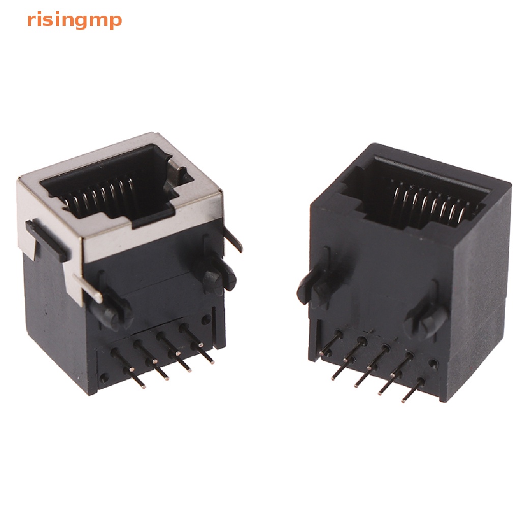 Bộ 10 Đầu Nối Dây Điện 8 Pin PCB RJ45 8P8C