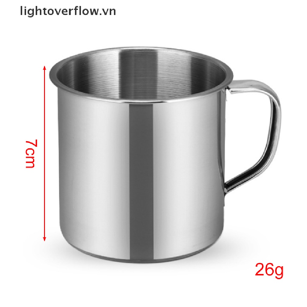 Set 6 Cốc Uống Trà / Cà Phê Bằng Thép Không Gỉ Tiện Dụng Mang Theo Du Lịch Cắm Trại