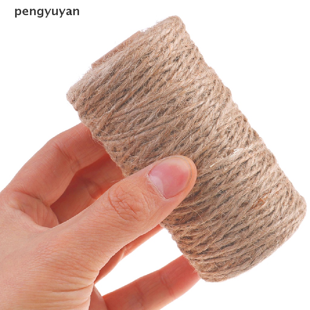 [pengyuyan] Cuộn Dây Đay Khô Tự Nhiên 100M Dùng Trang Trí Đồ Chơi Thủ Công DIY