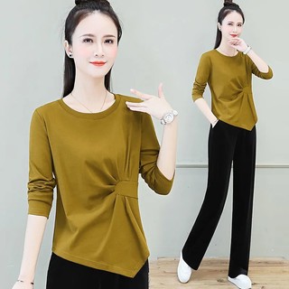 Áo Thun Tay Dài Form Rộng Kiểu Dáng Mới Dễ Phối Đồ Cho Nữ