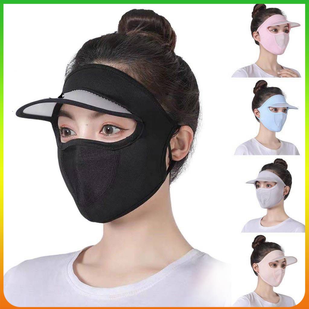 Khẩu Trang Che Nắng Toàn Mặt Có Viền, Khẩu Trang Vải Lụa Thoáng Khí Và Đàn Hồi TECH4