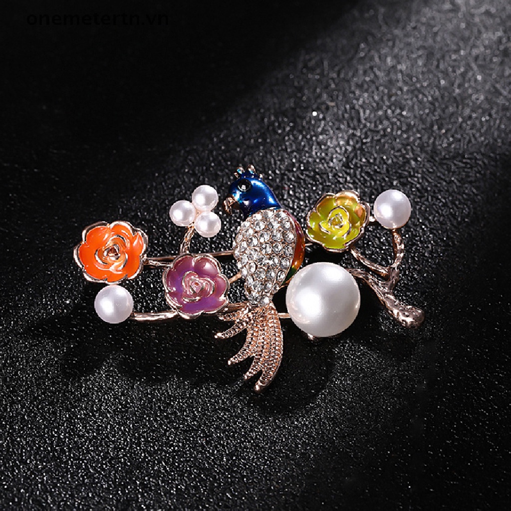 Ghim Cài Áo Đính Ngọc Trai Nhân Tạo Thời Trang Dành Cho Nữ