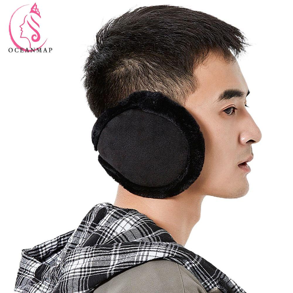 Chụp Tai Giữ Ấm Mùa Đông Bằng Vải Bông Dày Dặn Mềm Mại Màu Trơn Thoải Mái