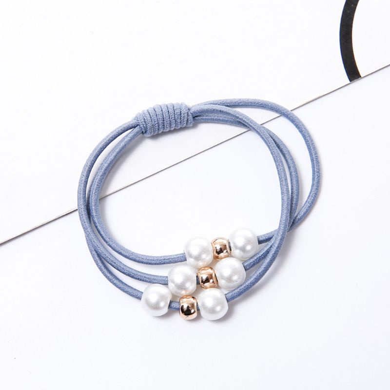 Dây Cột Tóc Co Giãn Đính Hạt Ngọc Trai Giả Thanh Lịch Cho Nữ