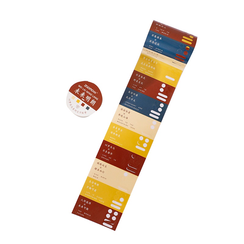 Cuộn Băng Keo Giấy Tráng Men Nhiều Màu Sắc Dùng Trang Trí Sổ Tay diy