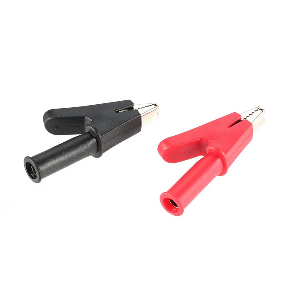 2 Pcs Full Protective Alligator Clips Crocodile Clamp for Multimeter Test Pen sunnyfun