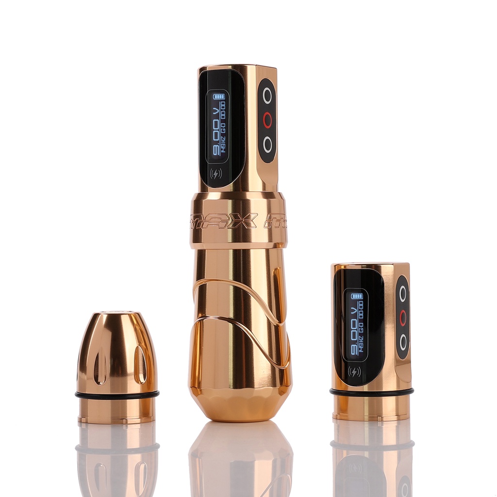 FLUX MAX Máy xăm Pen Mới cung cấp sức mạnh xăm hình động động Máy LED Kỹ thuật số Máy in hình xăm