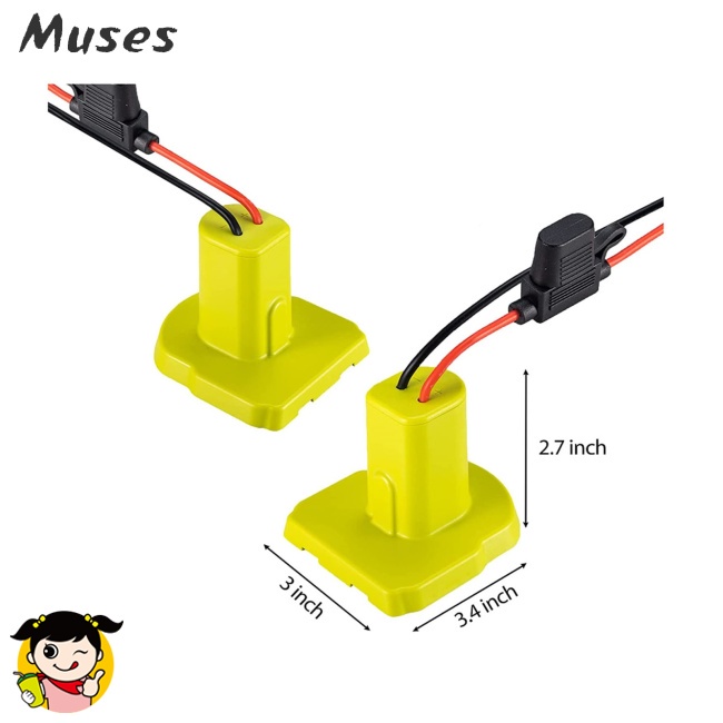 Bộ 3 Đầu Nối Pin Kèm Giá Đỡ Cầu Chì 30a Dành Cho Ryobi One + 18v