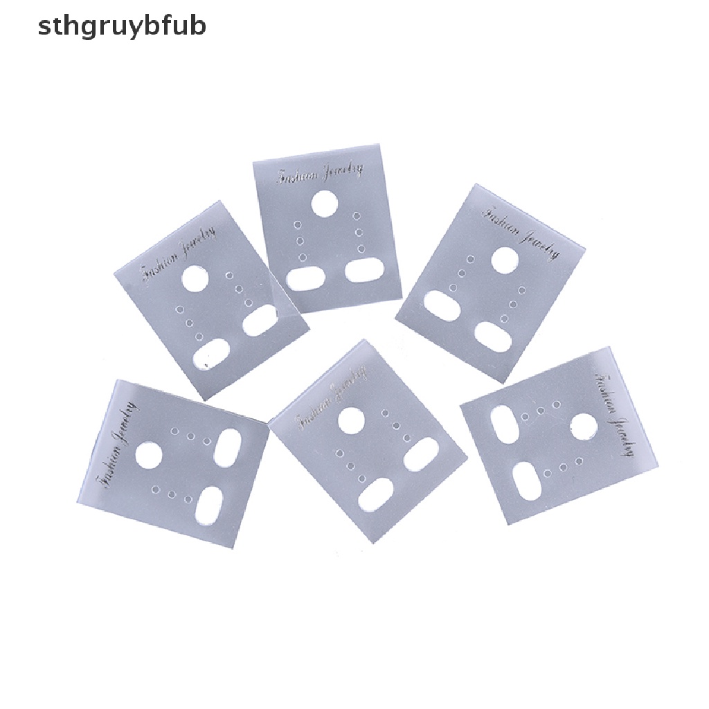 Set 100 Tấm Thẻ Treo Trưng Bày Bông Tai Bằng Nhựa Trong Suốt Chuyên Nghiệp