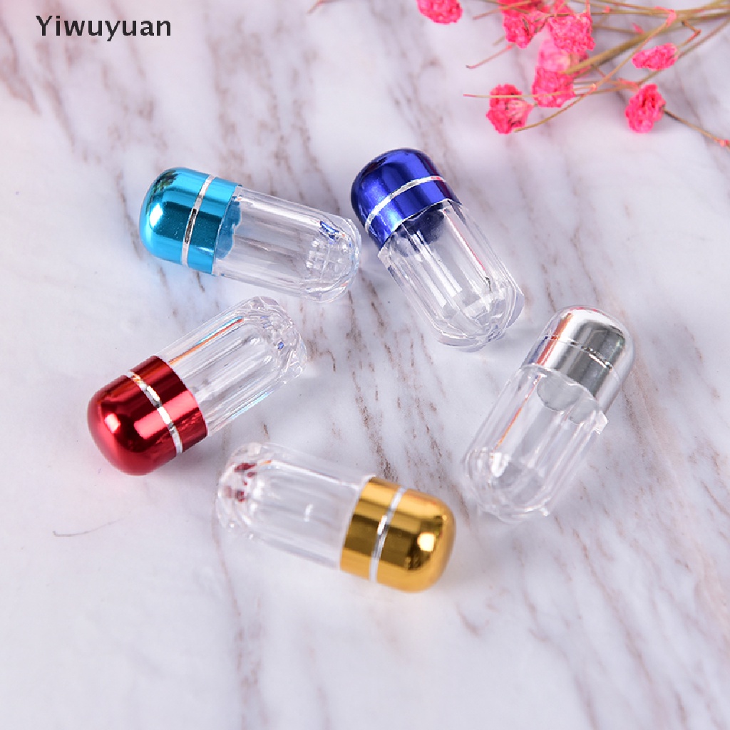 < Yiwuyuan > 5 Cái Gela Rỗng Chất Lượng Cao 0# Mũ Gel Trong Suốt Hình Viên Con Nhộng Nhiều Màu Sắc Vogue Đang Giảm Giá