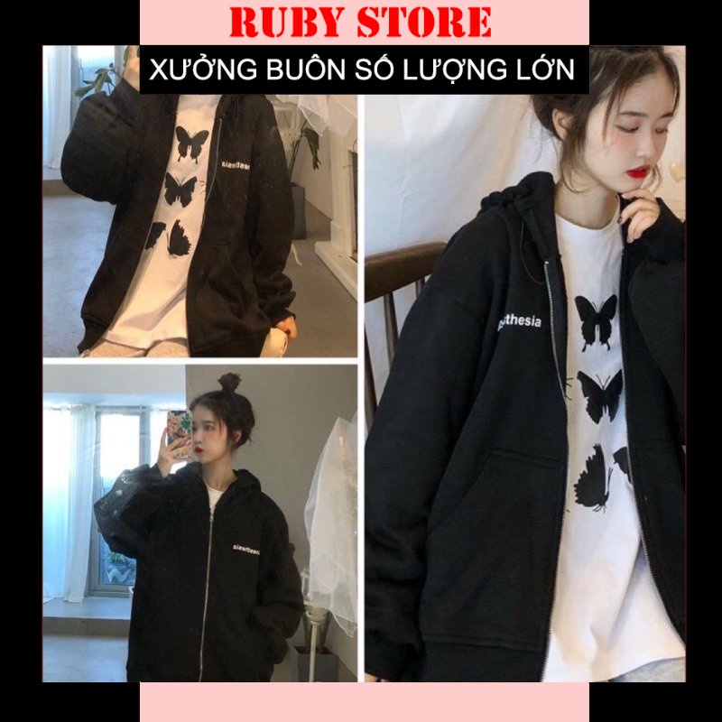 Áo Khoác Nỉ Có Mũ Anesthesia Ulzzang Unisex