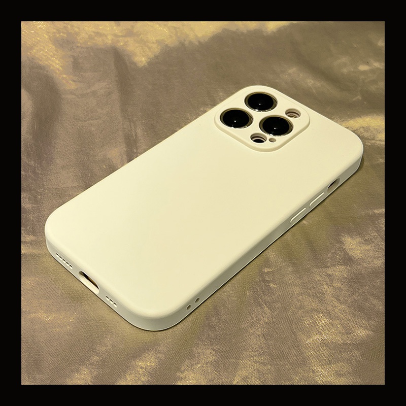 Ốp Điện Thoại Silicon Hình Vuông Màu Xanh Lá Đậm Cho iPhone 13 pro max 14 pro xr 11 pro max 12 7 8 plus xs max