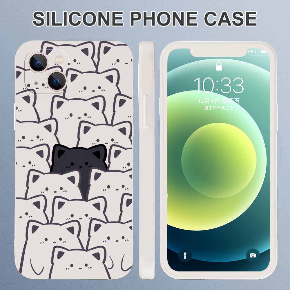 Ốp Điện Thoại Silicon Mềm Hình Hello Kitty Cho iPhone 11 8 7 6 + 6s + 6 6 6s 7 8 11 12 13 14 Pro Max X Xs Max XR 12 13 mini B1K624L