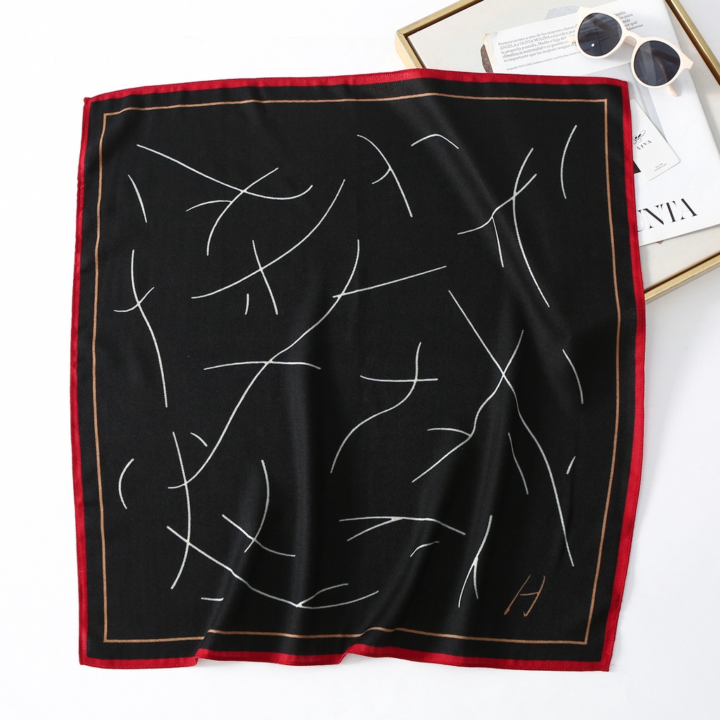 Khăn Choàng Cổ Hình Vuông Cỡ Nhỏ Chất cotton Lanh Thời Trang Xuân Hè Kích Thước 65 * 65cm Cho Nữ