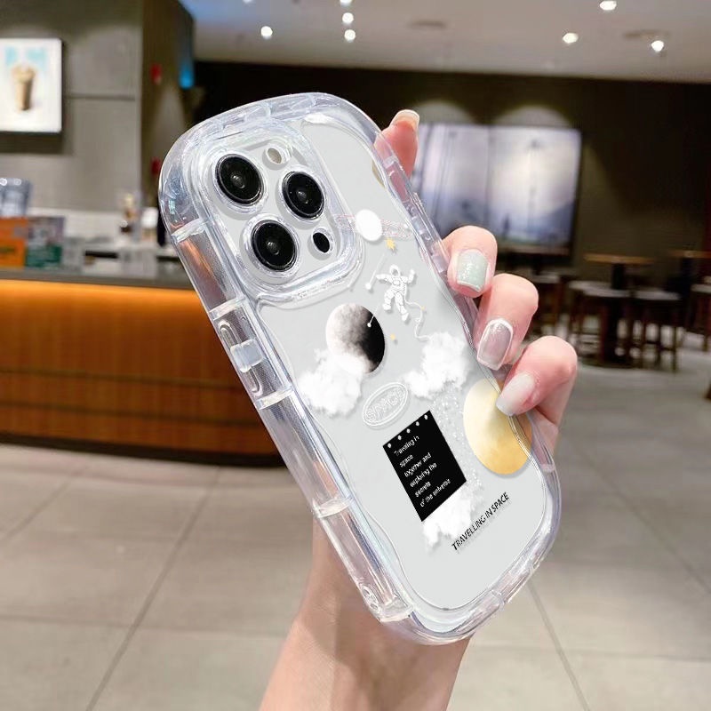 ✅Ốp Điện Thoại Mềm Trong Suốt Chống Sốc Hình Phi Hành Gia Cho Iphone 128pxr13 11 14 promax 7 / xs / Planet / LL69