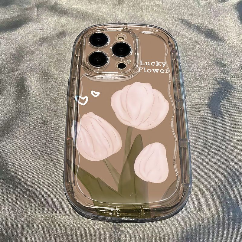 ✅Ốp Điện Thoại Mềm Trong Suốt Chống Sốc In Hình Hoa Tulip Cho iPhone xs / 8p / 1213iPhone14 promax117 / xr Q3NC