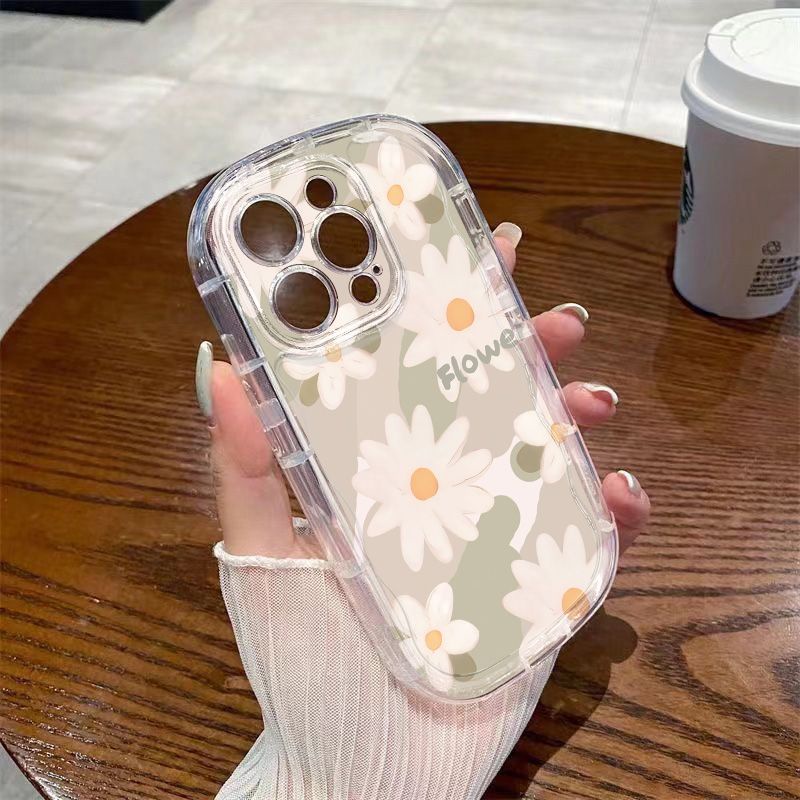 ✅Ốp Điện Thoại Dẻo Trong Suốt Họa Tiết Hoa Cúc Chống Sốc Cho Iphone14 / 11 13 / xr7 / 8p 12 MPH1