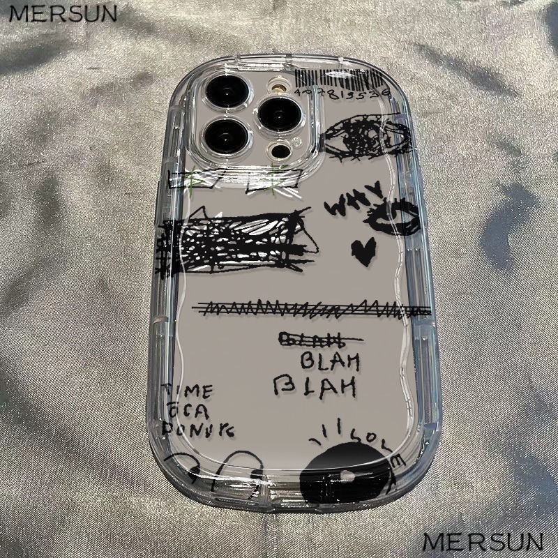 ✅Ốp Điện Thoại Mềm Trong Suốt Chống Sốc In Họa Tiết Graffiti Cho Iphone Xr 118P 13712 / / 14 Promax