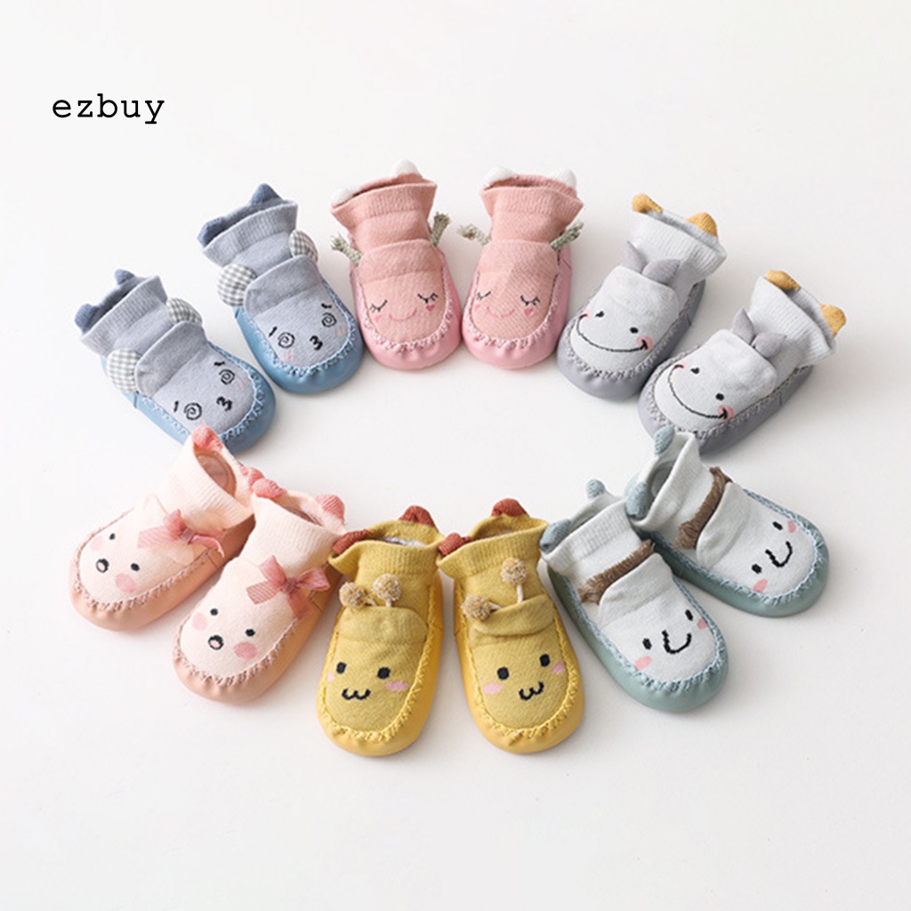 1 Đôi Vớ Chống Trượt Thoáng Khí In Hình Biểu Tượng Cảm Xúc Hoạt Hình Cho Em Bé Đi Trong Nhà