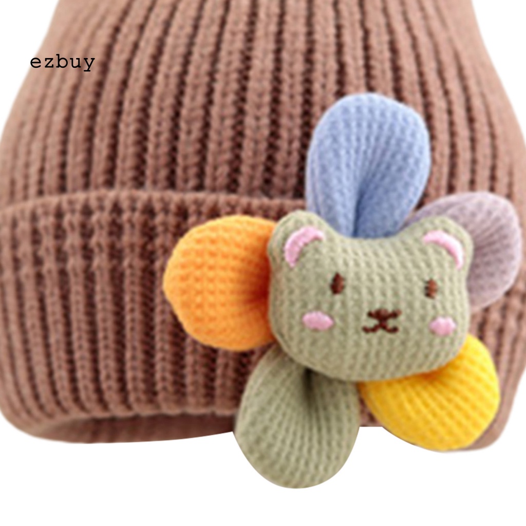 Mũ Beanie Cotton Giữ Ấm Nhiều Màu Sắc Đáng Yêu Cho Bé