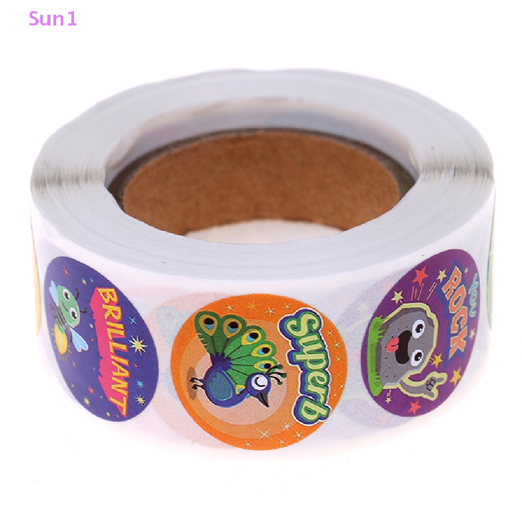 Cuộn 500 Miếng Dán Phần Thưởng Động Lực Chống Nắng Sun1 > 500PCs / Roll Cho Học Sinh