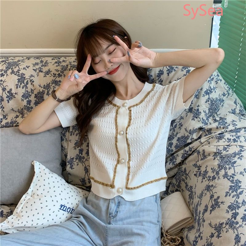 Áo Khoác Cardigan Dệt Kim Thanh Lịch Thời Trang Mùa Hè Cho Nữ