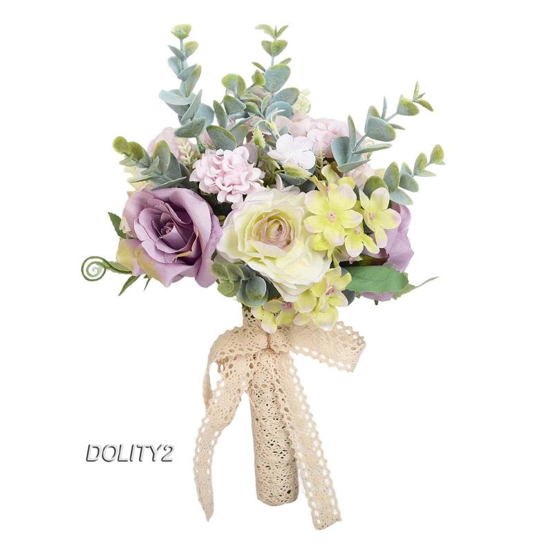 [Dolity2] Bó Hoa Phù Dâu Giả Handmade Trang Trí Đám Cưới