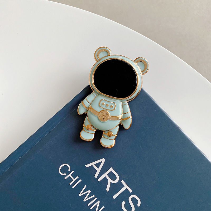 Ốp Điện Thoại Hình Gấu Phi Hành Gia Hoạt Hình 3D Có Túi Khí Và Dây Đeo Cho iphone