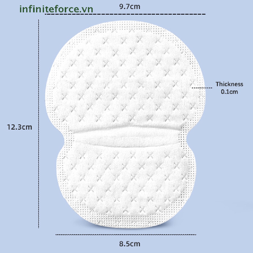 Set 10 Miếng Dán Thấm Hút Mồ Hôi Nách Mềm Mại Thoáng Khí