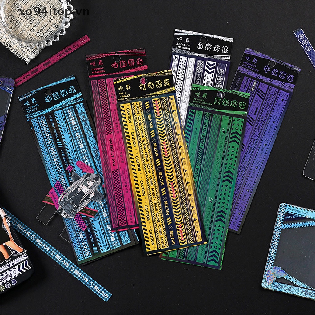 Xoitop Set 2 Miếng Dán Hình Trái Tim Cảnh Báo Dùng Trang Trí Sổ Tay Nhật Ký DIY