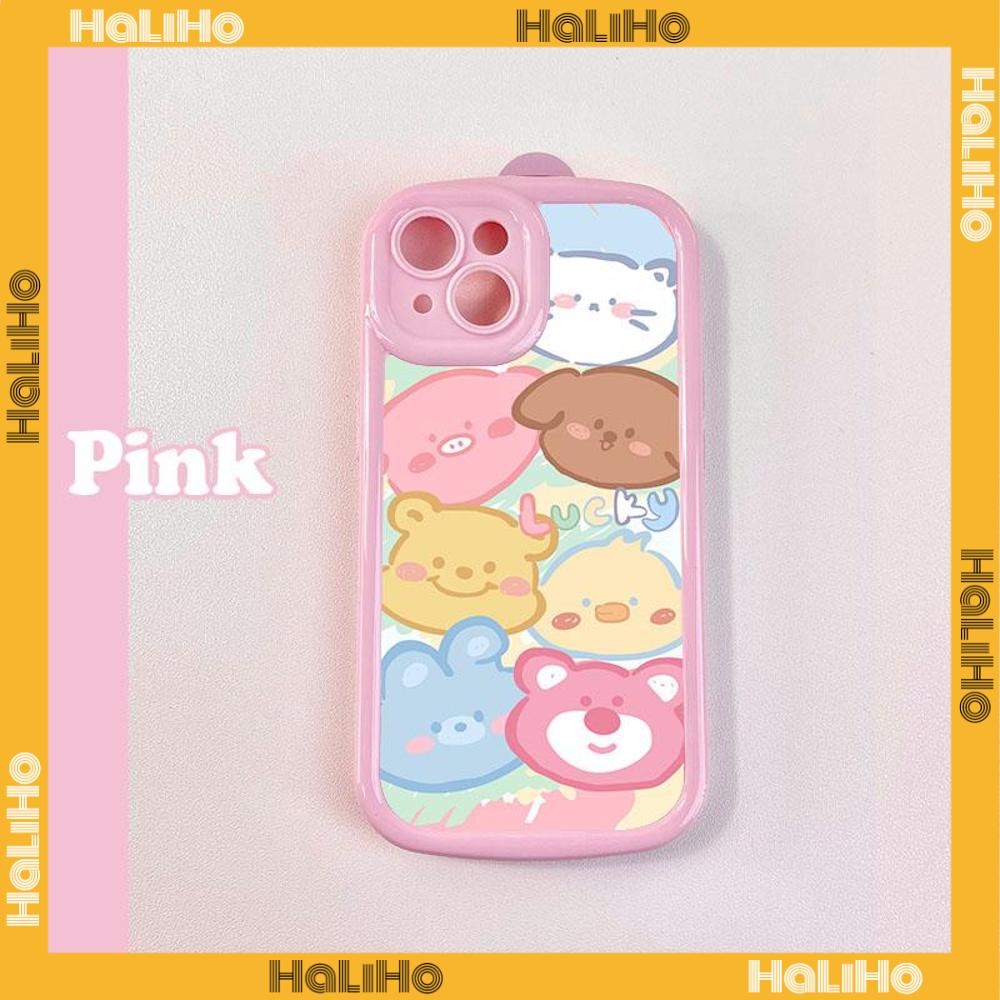 Case for iPhone 11 Soft TPU Glossy Round Edges Case Cute Cartoon Animals Camera Protection Shockproof For iPhone 14 13 12 11 Pro Max 7 8 Plus X XR