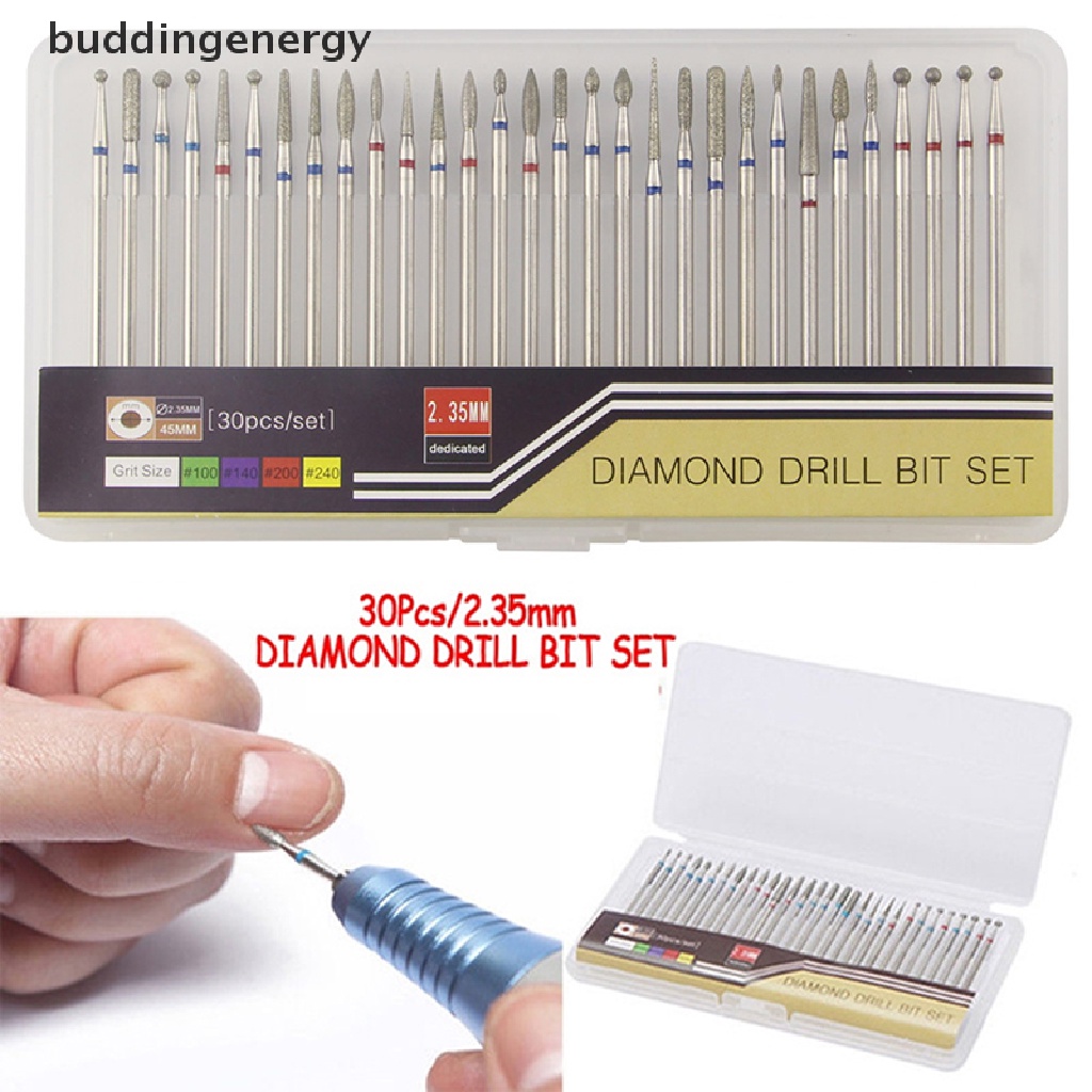 Set 30 Mũi Khoan Kim Cương 3 / 32 '' Dùng Để Mài Giũa Móng Tiện Dụng