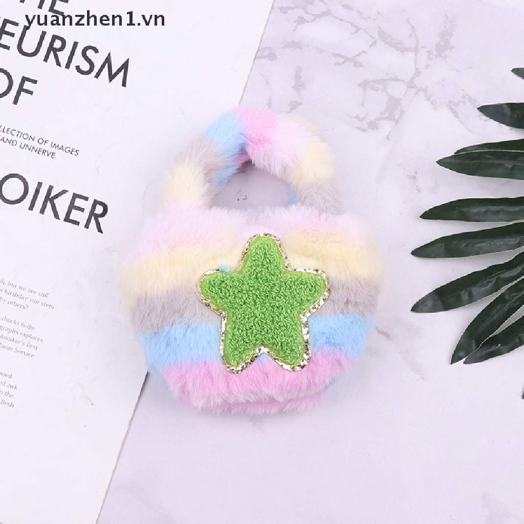 Ví Đựng Tiền Xu / Tai Nghe Mini Bằng Lông Nhung Dễ Thương Xinh Xắn