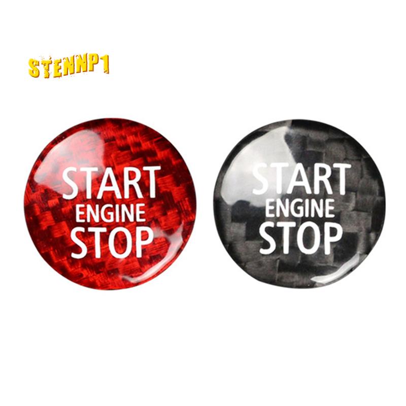 Bộ 2 Miếng Dán Nút Khởi Động Xe Hơi Mini Cooper R55 R56 R57 R58 R59 R60 R61 Bằng Sợi Carbon