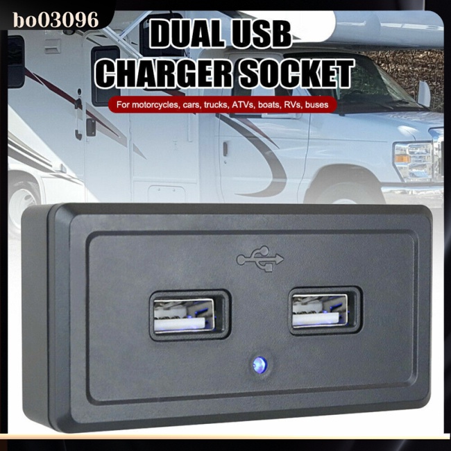 Tẩu Sạc Nhanh 12v-24v Hai Cổng Usb 3.1a Có Đèn Led Báo Hiệu Cho Xe Rv Bus