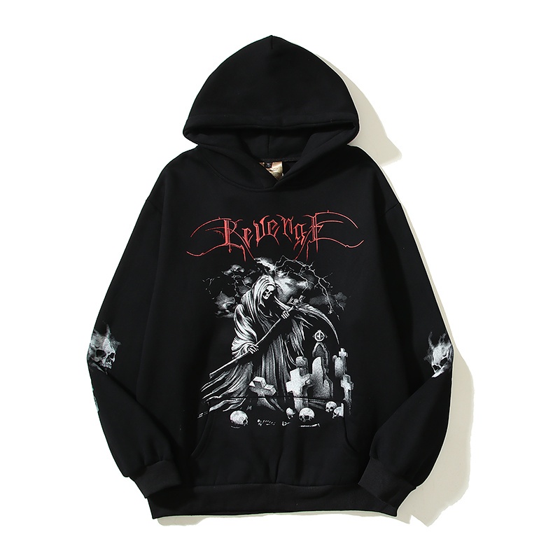 Áo hoodie Lông Cừu In Hình Đầu Lâu Trả Thù Reaper plus Cho Nam Và Nữ Jjftejfgtesd