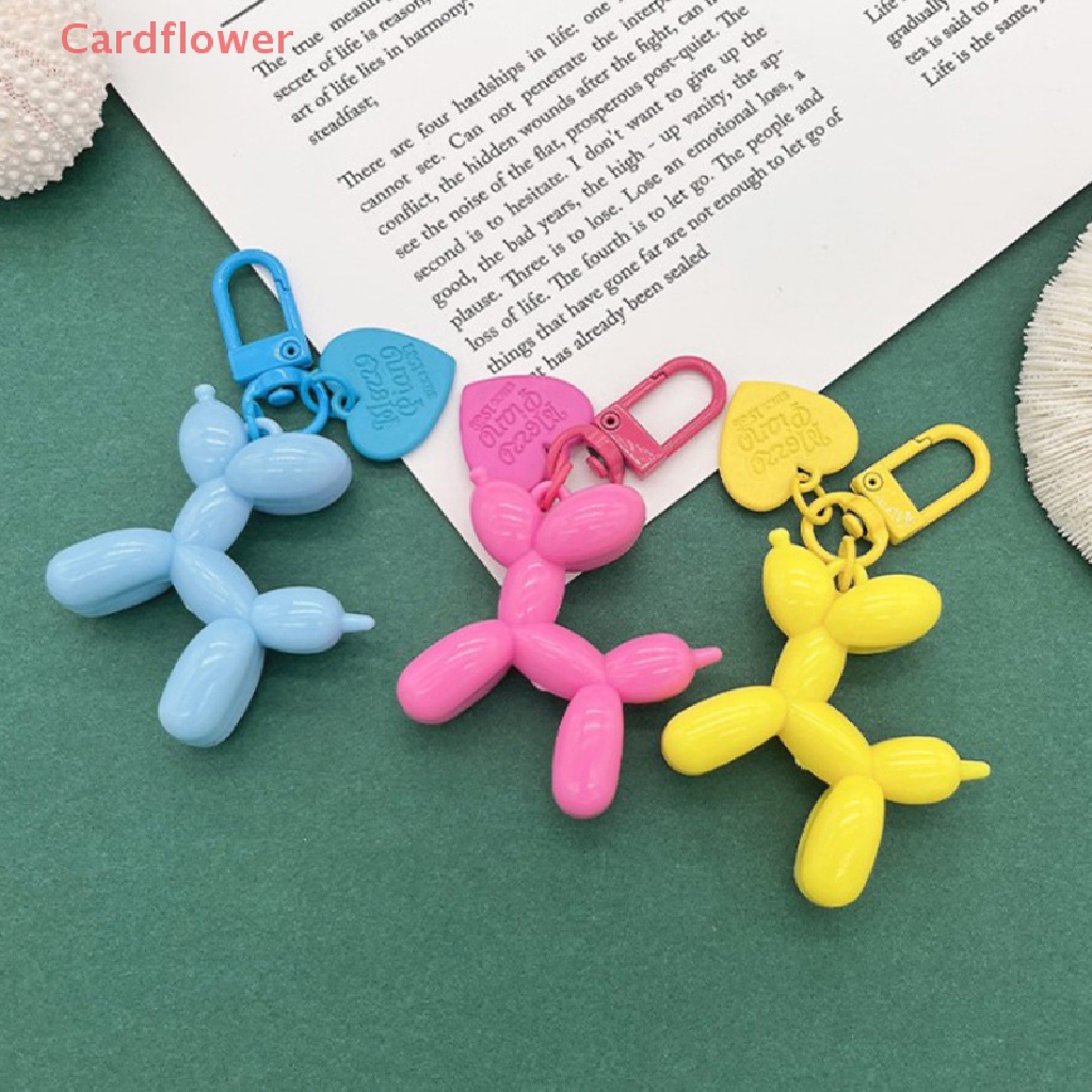 < Cardflower > Móc Chìa Khóa Xe Hơi / Túi Xách Dạng Thạch Hình Chú Chó Phong Cách Punk Thời Trang Dành Cho Nữ