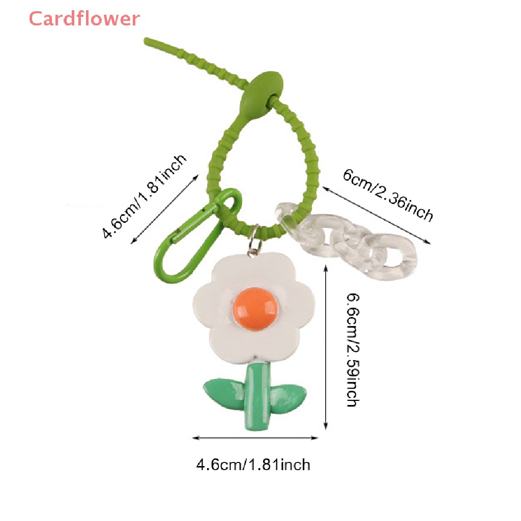 Móc Khóa Xe Hơi Đính 1 Bông Hoa Nhỏ Xinh Xắn Cho Nữ 1 Cái