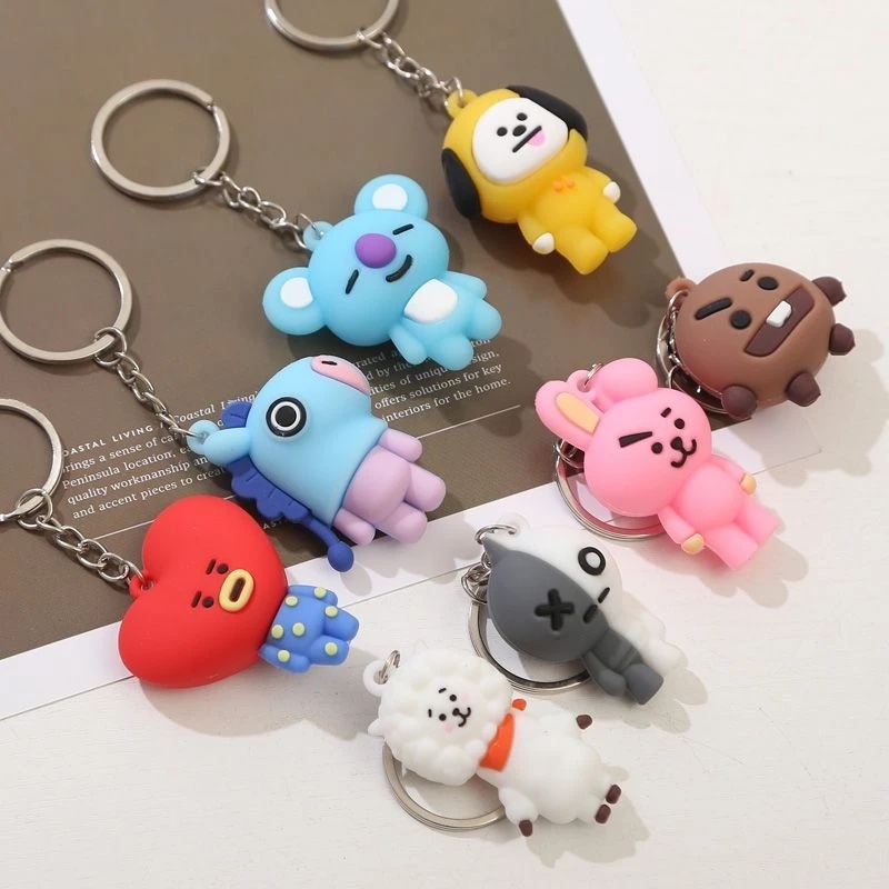 Móc Khóa Gắn Hình Nhân Vật Hoạt Hình Bt21 Kpop Bts Cook Mang Chimmy Tata Cook