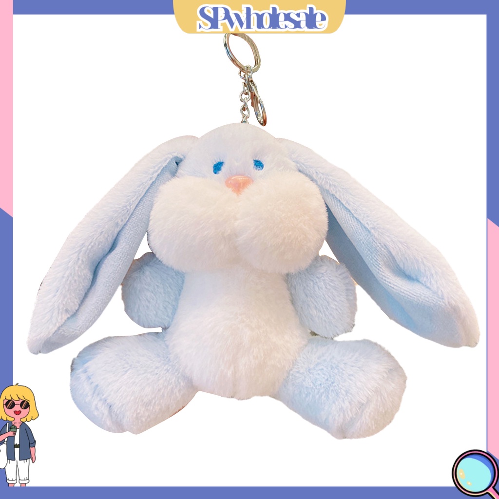 <SPwholesale> Móc Chìa Khóa Hình Thỏ Hoạt Hình Ba Chiều Nhồi Bông Mềm Mại Trang Trí Quà Tặng Trang Trí Xe Hơi