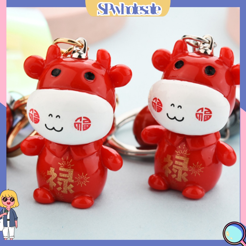<SPwholesale> Móc Khóa Linh Vật Tài Lộc May Mắn Hoạt Hình Trung Quốc Có Đèn Pin