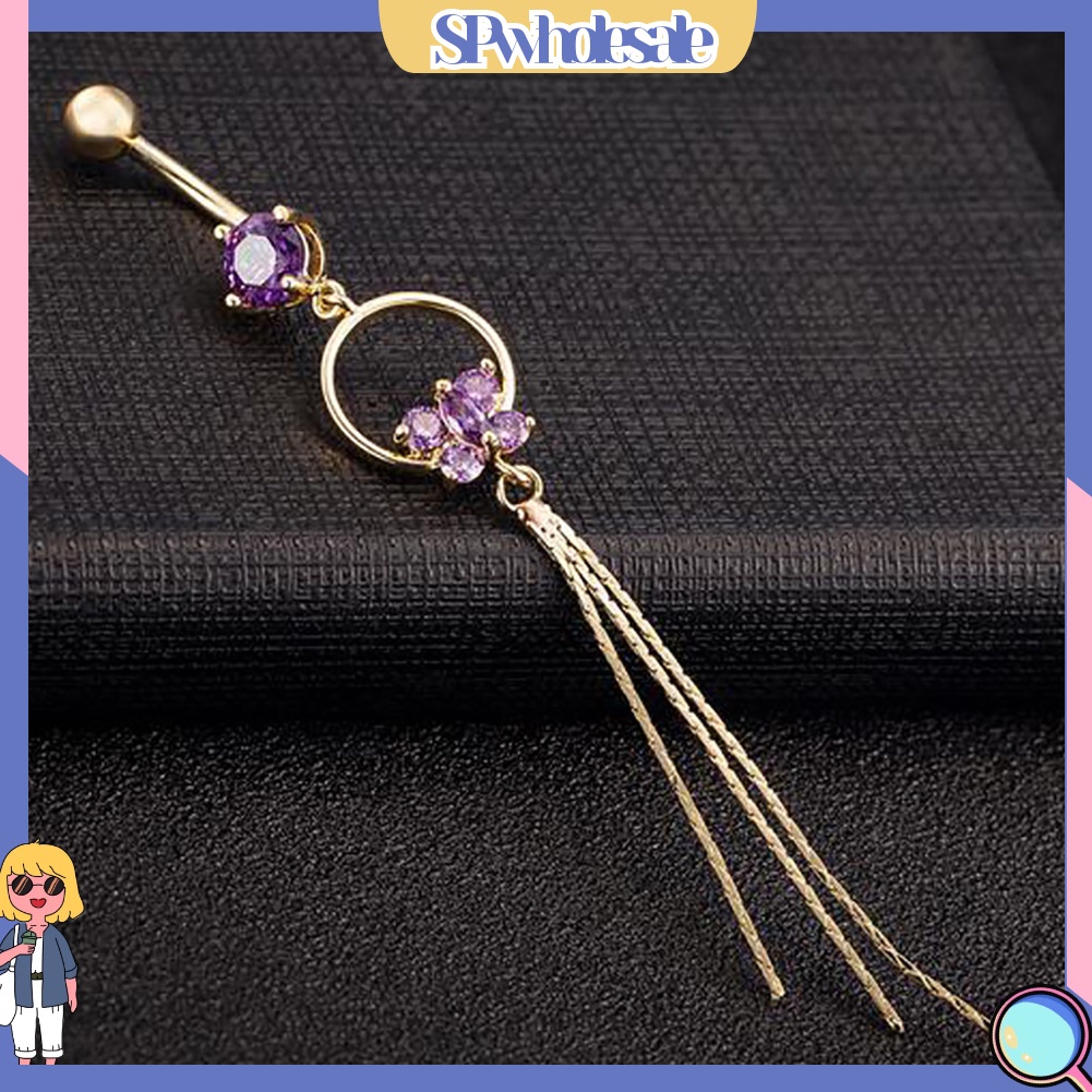 &lt;SPwholesale&gt; Khuyên Rốn Hình Bướm Đính Đá Lấp Lánh Thời Trang Cho Nữ