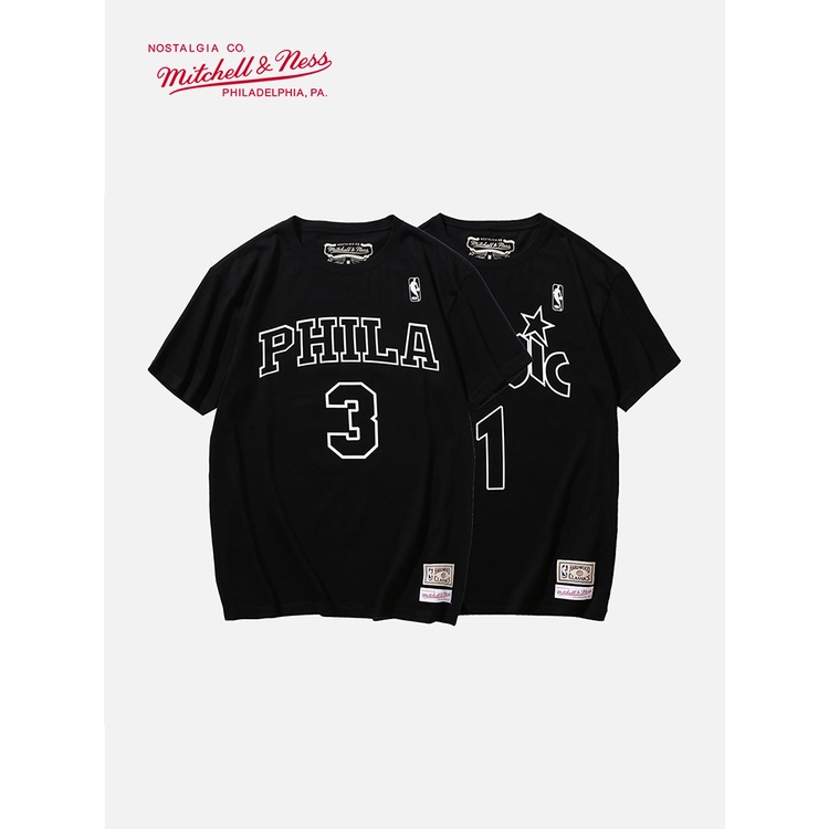 Áo Thun Thể Thao Tay Ngắn Cổ Tròn In Hình Mitchell & Ness Magic Team Maddie 76Es Thời Trang Xuân Hè Cho Nam Và Nữ