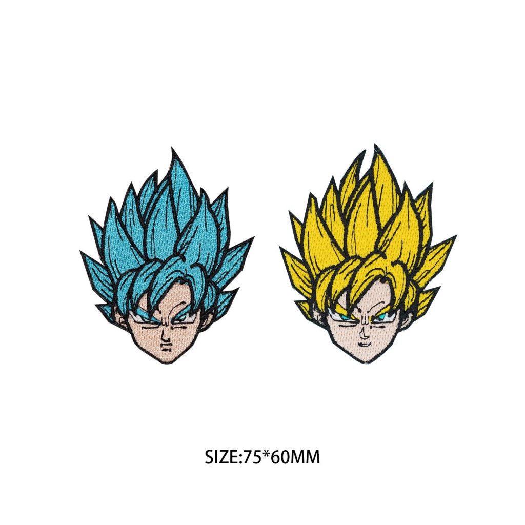 Miếng Dán Ba Lô Thêu Hoạt Hình Dragon Ball Goku diy Có Thể Tháo Rời